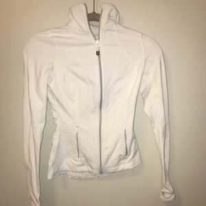 White lululemon zip up